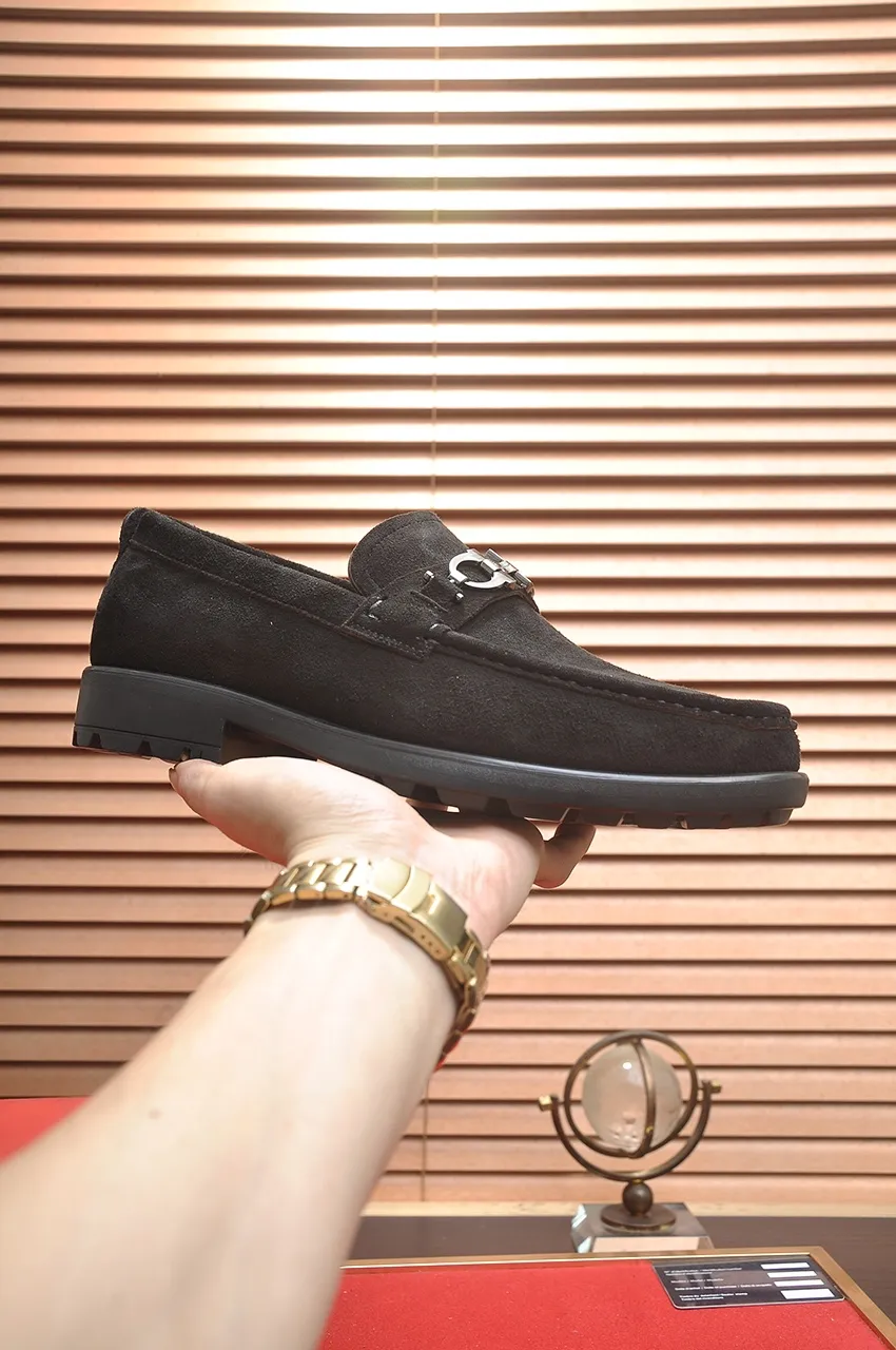 Men's shoes 💰560💶[Ferragamo/Ferragamu] (high-end Niuli) New 🍀 Ferragamo* - top version Ferragamo's classic formal leather shoes! Made of imported original cowhide, the inner top layer is comfortable cowhide lining! Original wear-resistant rubber outsole! High quality products! Code number 38-45 (45 customized)